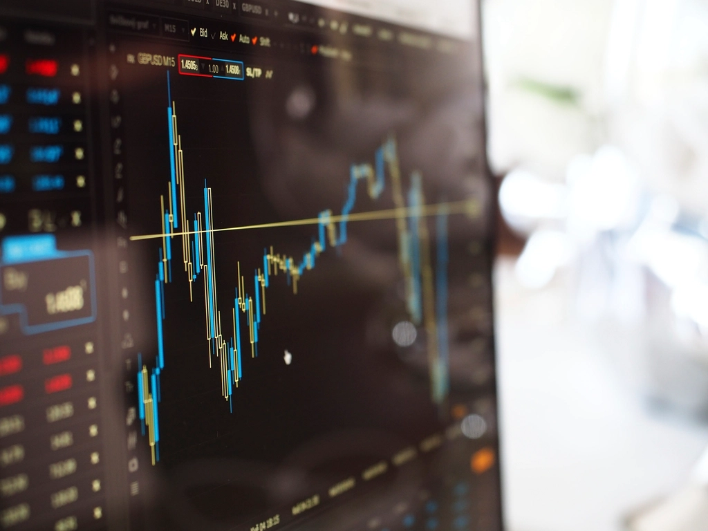 Investment growth chart on a screen for Nigerian freelance investors